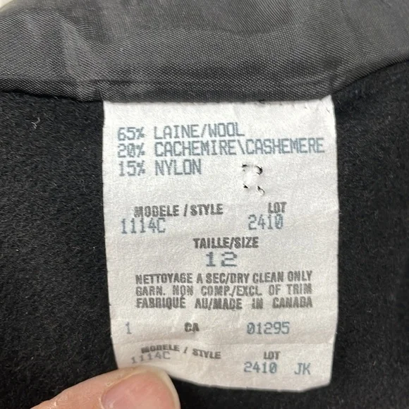 Vintage ST MICHAEL Mark & Spencer cashmere blend Blazer black classic - Picture 11 of 14